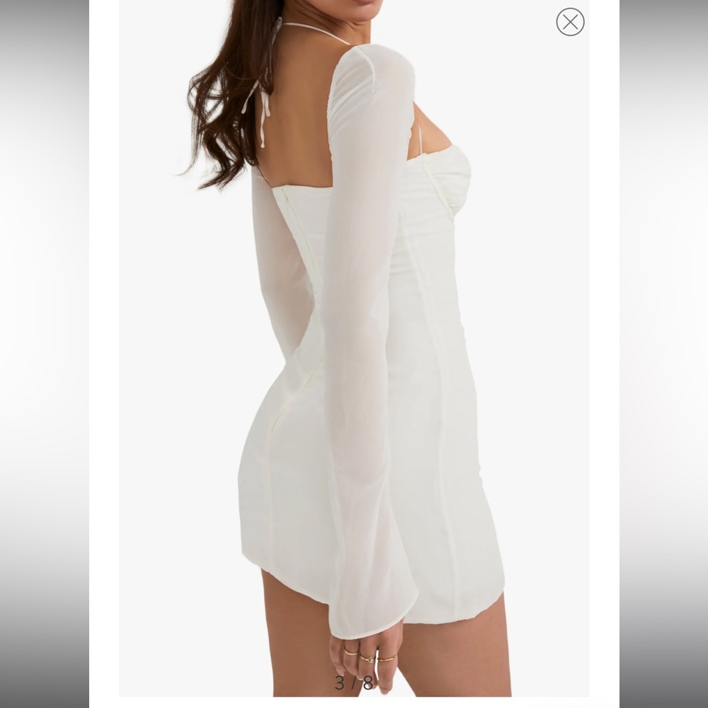 House of CB Babydoll Georgette Halter Minidress - Picture 6 of 11